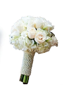 Vintage White Rose Bouquet