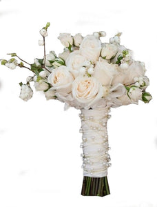 White Rose and Greenery Bouquet